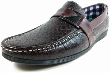Rocus Mens Dark Brown Casual Driving Moccasins Slip On Loafer Size 8.5