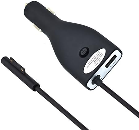Surface Pro 4 Pro 3 Car Charger with 2.1A USB Port 5 Ft Cable Adapter with Power Switch for Microsoft Windows Surface Pro 3 Surface 4/ Pro 4 Laptop Tablet