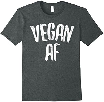 Mens Vegan AF T-Shirt Vegan Gift Vegetarian Shirt XL Dark Heather