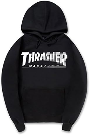 MNSA Men's Hoodies Streetwear Skateboard Hip hop Hoody Sweatshirt BlackL