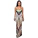 Backless Maxi Dress Black Sexy Dresses African Print Color Block Long Sleeve Tops Womens Animal XL