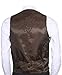 Ruth&Boaz 2Pockets 4Buttons Wool Herringbone Tweed Tailored Collar Suit Vest (M, Herringbone brown)