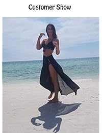 Lienridy Falda estilo Sarong, cubierta para traje de baño, cubierta de verano o para la playa