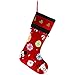Valery Madelyn 21 Inch Joyful Santa, Snowman, Deer and Lollipops Multicolor Velvet Christmas Stocking for Kids, with Pom Pom Fringe Cuff,Themed with Tree Skirt(Not Included)