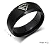 Acupress 8mm Band Ring Unisex Size 6-12 Stainless Steel Men's Titanium Superman Superhero