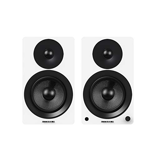 Fluance-Ai40WW-Powered-Two-Way-5-20-Bookshelf-Speakers-with-70W-Class-D-Amplifier-for-Turntable-PC-HDTV-Bluetooth-aptX-Wireless-Music-Streaming-White-Walnut