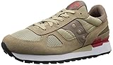 Saucony Originals Men's Shadow Original Classic Retro Running Shoe, Beige/Red, 9.5 M US