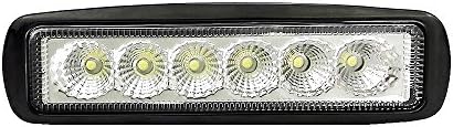 Led Lights Bar for Truck 18 W Working Led Bars Light Night Driving Led Fog Light 1530 LM Extremely Bright Outdoor Car Lights Bar for Offroad Marine Boat Mining ATV (1PCS 18w Flood Long Light Bar FM)