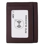 Front Pocket Wallet, Leather Slim Card Holder Wallet with RFID Blocking