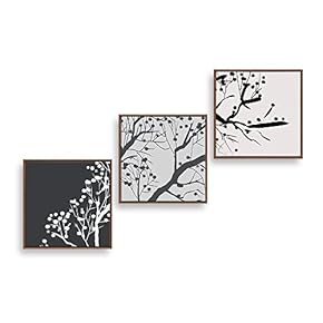 Framed for Living Room Bedroom Abstract Ink Art for x2 Panels Made With Top Quality Elegant Artisanship
