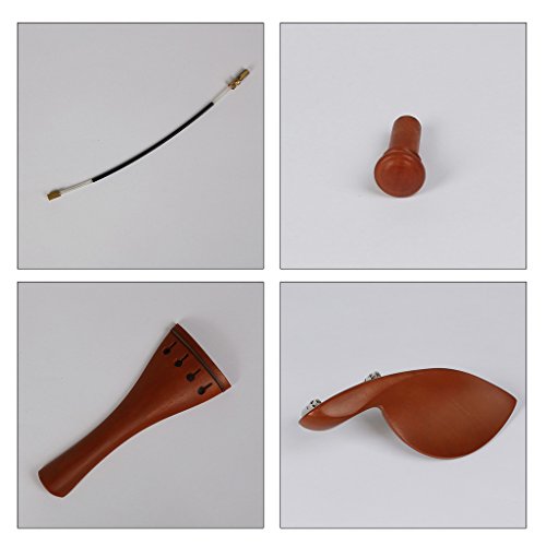 image for Blueseason Ebony/ Jujube Violin Parts Set 4/4 Size, Guarneri, French P