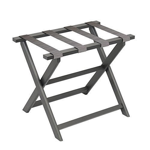 Fine Folding Furniture Gate House Furniture Dark Grey Eco-Poly Folding Luggage Rack with 4 Driftwood Weave Straps Fine Folding Furniture Gate House Furniture Dark Grey Eco-Poly Folding Luggage Rack with 4 Driftwood Weave Straps
