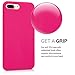 kwmobile Case Compatible with Apple iPhone 7 Plus/iPhone 8 Plus Case - TPU Silicone Phone Cover with Soft Finish - Neon Pink