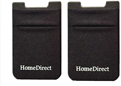 HomeDirect Lycar Smart 2 Pocket Functioning as Card Holder for Back of iPhone, Android, All Smartphone and for Metal Card Holder Pack of 2 (Black)