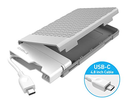 ineo USB 3.1 Gen 2 Type C (10Gbps) Tool-Less External Hard Drive Enclosure for 2.5 inch 9.5mm & 7mm SATA HDD SSD USB-C Screwless (USB 3.1 Gen2 Type C) [C2578c] - Thumbnail 7