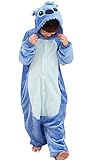 Tonwhar Kids Stitch Kigurumi Pajamas Children's Unisex Cosplay Costume Onesie