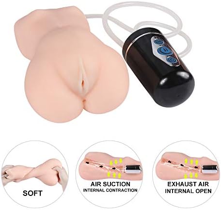 Male Viberate Adult Toy with Strong Suction and 10 Vibration Modes Realistic TPR Mastur*bator Super Soft Lifelike Skin Massager Toys for Men Handsfree Pleasure