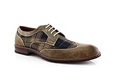 Ferro Aldo M-19266A Brown Mens Lace Up Plaid Dress Classic Shoes (9)