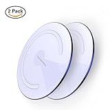 Fast Wireless Charger, 10W 7.5W QI certified Fast charging pad for Iphone X Iphone 8 Iphone 8plus Samsung Galaxy S8 S9 Note 8 9 and more, White 2PACK