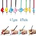 Pencil Grips,8 Packs(4 Types) Pencil Grips for Kids Handwriting,Ergonomic Writing Posture Correction Tool for Children,Kids,Preschoolers,Adults,Lefties or Righties
