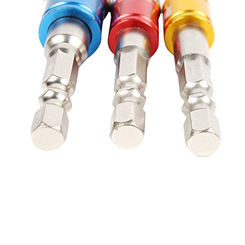 Connia Hex Square Nut Driver Drill Impact Socket Extension Bit Adapter Socket Wrench (Red) - Thumbnail 4