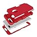 LONTECT for iPhone 7 Plus Case Hybrid Heavy Duty Shockproof Full-Body Protective Case with Dual Layer [Hard PC+ Soft Silicone] Impact Protection for Apple iPhone 7 Plus - Red