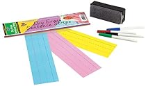Pacon Dry Erase Sentence Strips, 3 x 12 Inches, Assorted, 30 Strips (5188)