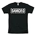 Sons of Anarchy Samcro Banner T-shirt ,White on Black ,X-Large