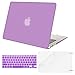 MOSISO Compatible with MacBook Air 13 inch Case (Models: A1369 & A1466, Older Version 2010-2017 Release), Protective Plastic Hard Shell Case & Keyboard Cover & Screen Protector, Light Purple