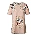 TOPUNDER 2018 Women Short Sleeve Tops Floral Printing Blouse Casual T Shirt Loose