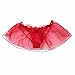 Crossdress Panties Feeshow Men's Jockstrap Lace Briefs Sissy Pouch Underwear Ruffle Skirted Red Medium