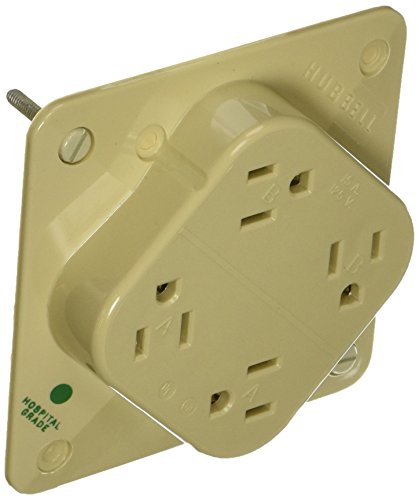 Receptacle, Quad, 15A, 5-15R, 125V, Ivory