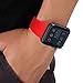 NUKELOLO Sport Band Compatible with Apple Watch 38MM 40MM,Soft Silicone Replacement Strap Compatible for Apple Watch Series 4/3/2/1 [S/M Size in Red Color]