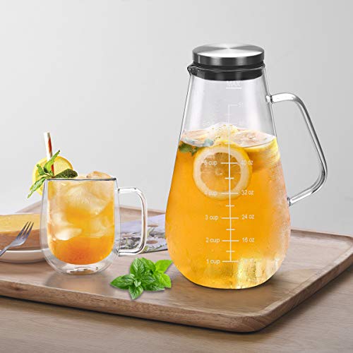 BNUNWISH Cold Brew Coffee Maker Iced Tea Pitcher Infuser with Airtight