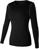 Women's Dry Fit Athletic Compression Long Sleeve T Shirt