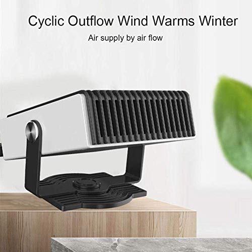 Aochol Portable Heater for Car, Car Heater Windshield Defroster with Fan, 2 in 1 12V 150W Powerful Windshield Defogger Heater & Cooling Fan, Plug in Cigarette Lighter, Heating Quickly and Low Noise