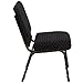 Flash Furniture HERCULES Series 21''W Stacking Church Chair in Black Dot Patterned Fabric - Gold Vein Frame