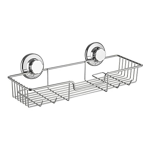 Sann-Cestello-portaoggetti-multiuso-attacco-a-ventosa-senza-bisogno-di-fori-in-acciaio-INOX-304-antiruggine-da-bagno-cucina