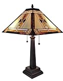 Amora Lighting AM099TL14 Tiffany Style Mission Design Table Lamp 22 In