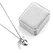 AMIST Always in My Heart Pendant Initial Necklaces Angle Wing Ash Holder Urn Necklace Cremation Memorial Jewelry (J)