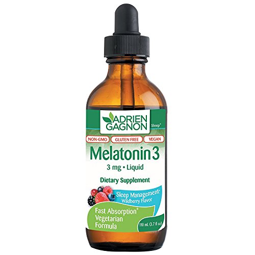 Adrien Gagnon - Liquid Melatonin, Quick Action Wildberry Flavor, 3 mg, 110 ml