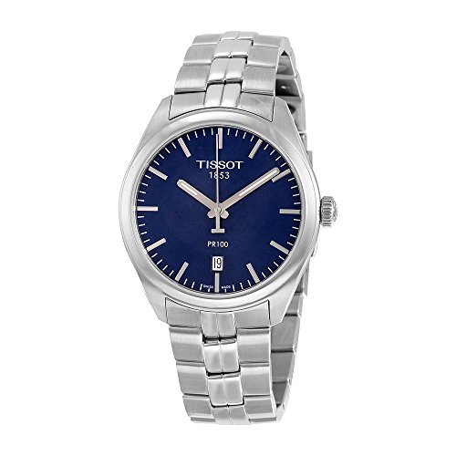 Tissot pr 100 blue dial stainless steel quartz men s wa…