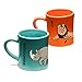 Wildini BittyMugs Lion/Rhinoceros - Kid Sized Mugs, 4oz Ceramic, BPA FREE, Waldorf Preschool Mug, Kids Cup, Animal Mug Set, Hot Chocolate Mug, Milk Mug, Espresso Mug, Gift for Kids, for Small Hands