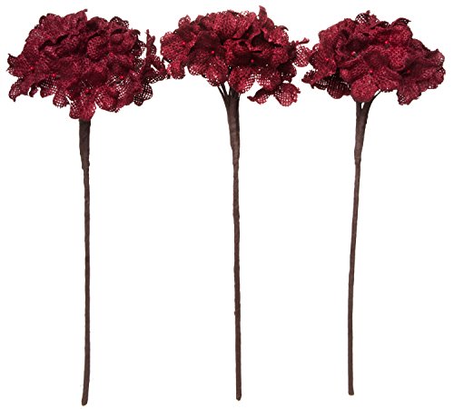 Amazon Com Red Co Burgundy Burlap Hydrangea Bunch Decorative