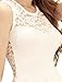 Allegra K Ladies Sleeveless Floral Lace Peplum Tops White S