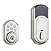 Kwikset 99100-044 SmartCode ZigBee Touchpad Smart Lock works with Echo Plus & Alexa, featuring SmartKey, Satin Nickel