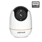 1080P Pet Camera, Home Camera 2 Way Audio, Baby Monitor Night Vision, Motion Detection, Compatible with Alexa Echo Show, Indoor Camera, Baby Camera with Cloud Storage (White)