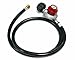 Hongso HR20P-1 4FT High Pressure Propane 0-20 PSI Adjustable Regulator with QCC1 Type1 Hose for Propane Burners, Turkey fryers, heaters, Smokers and All Other Propane appliances, CSA Certified