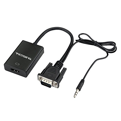 VicTsing VGA to HDMI Adapter, 1080P HDTV VGA to HDMI Audio Video Converter Adapter with USB Charging Cable for HDTV, Monitor, Laptop Desktop Computer