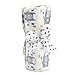 BORITAR Baby Blanket Soft Minky with Double Layer Dotted Backing, Lovely Grey Bear Printed 30 x 40 Inch, Receiving Blankets